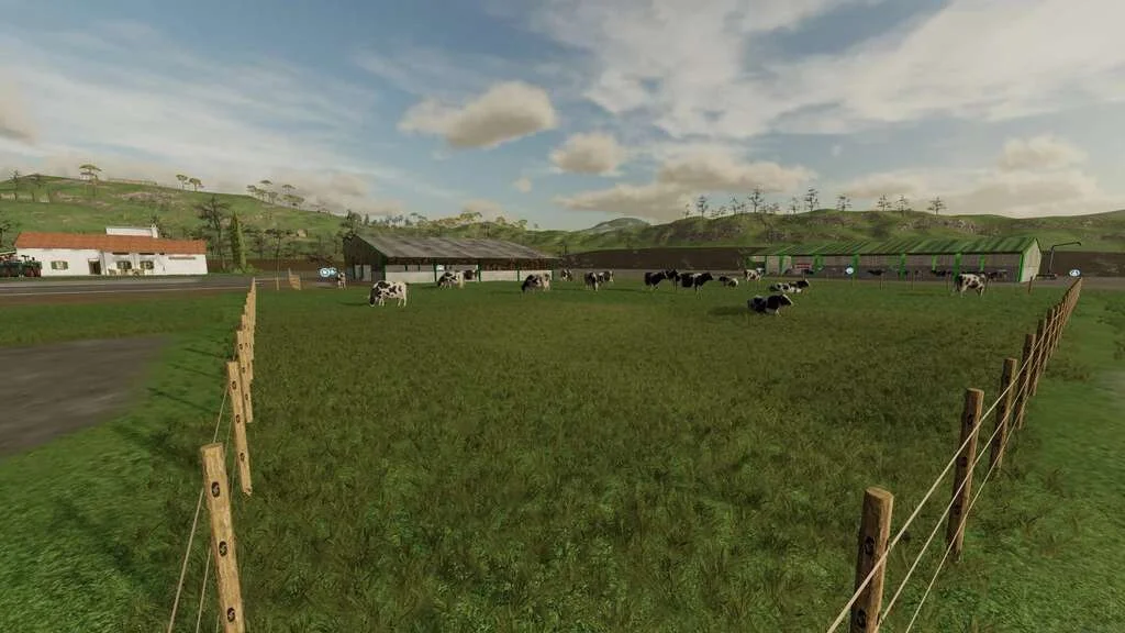 Cow Barn With Pasture v1.1 FS22 FS22 Mod Free Download