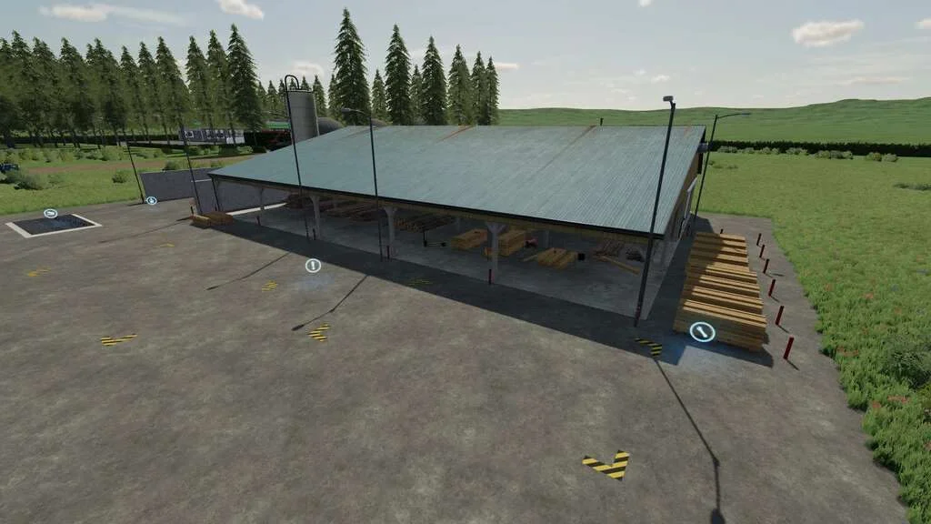 Custom Production Saw Mill v1.0 FS22 FS22 Mod Free Download