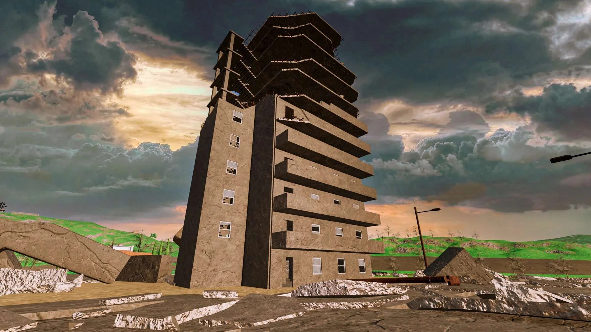 Destroyed Buildings V1.0 FS22 FS22 Mod Free Download