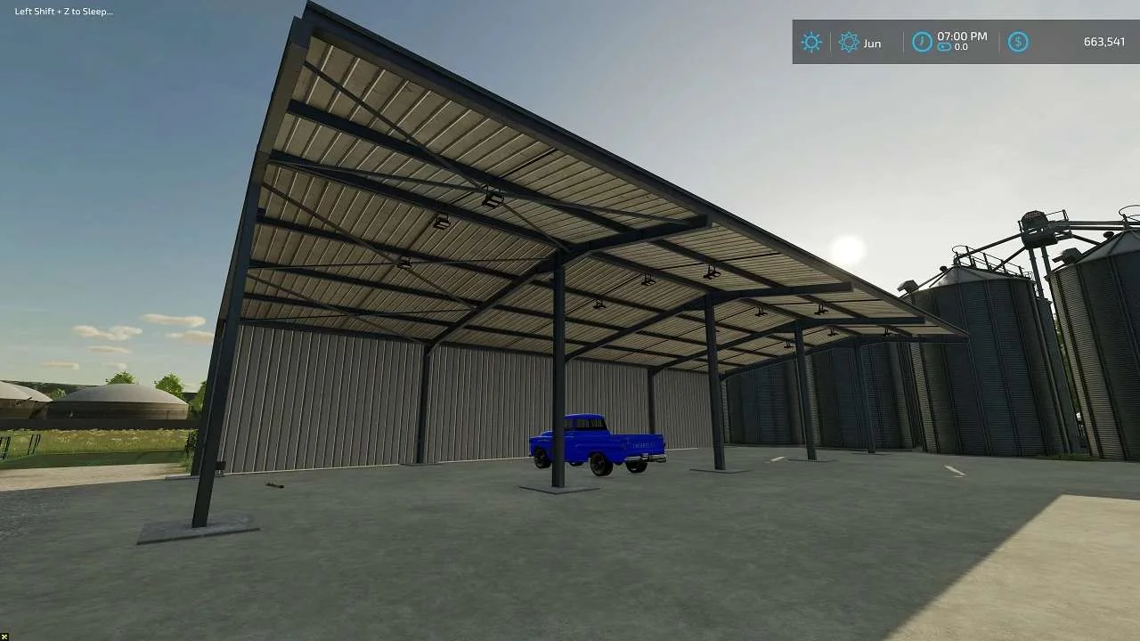EasyShed 1 with Lights v1.0 FS22 FS22 Mod Free Download