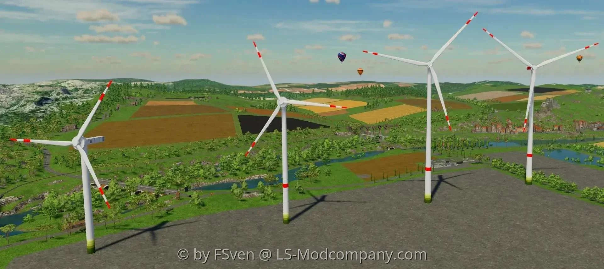 Enercon E-Nacelle Windturbines v1.1 FS22 FS22 Mod Free Download