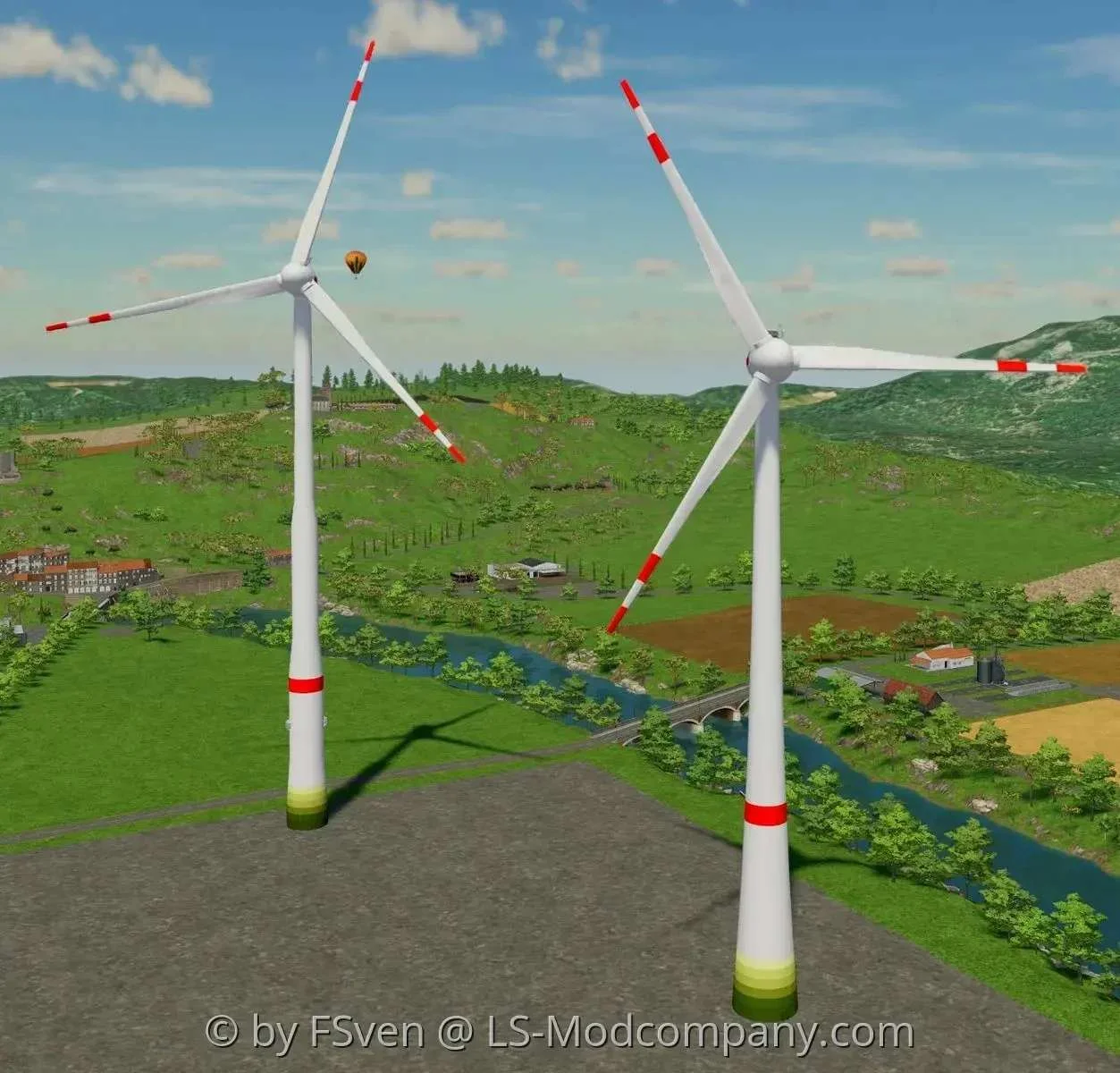 Enercon EP4 Windturbines v1.4 FS22 FS22 Mod Free Download