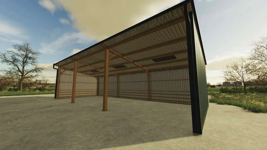 English Style Vehicle Barn Set v1.0 FS22 FS22 Mod Free Download