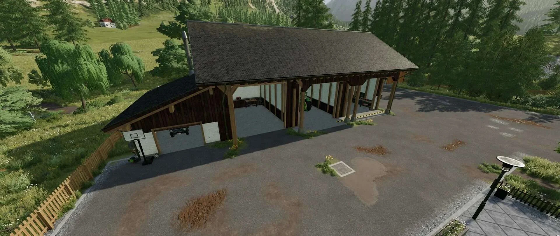 Farm Garage with Workshop v1.0 FS22 FS22 Mod Free Download