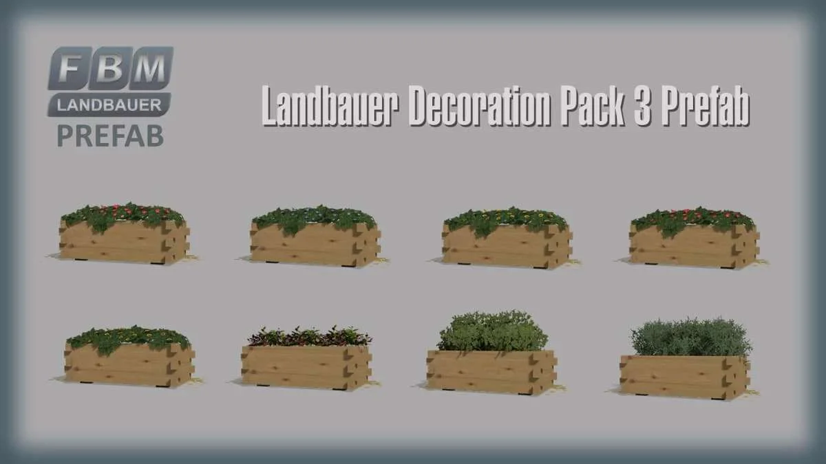 Farmer Decoration Pack 3 Prefab v1.0 FS22 FS22 Mod Free Download