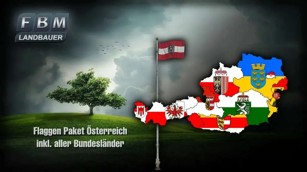 Flag Pack Austria v1.0 FS22 FS22 Mod Free Download
