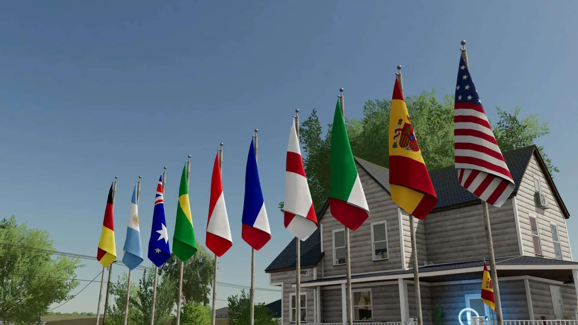 Flags Nations v1.0 FS22 FS22 Mod Free Download