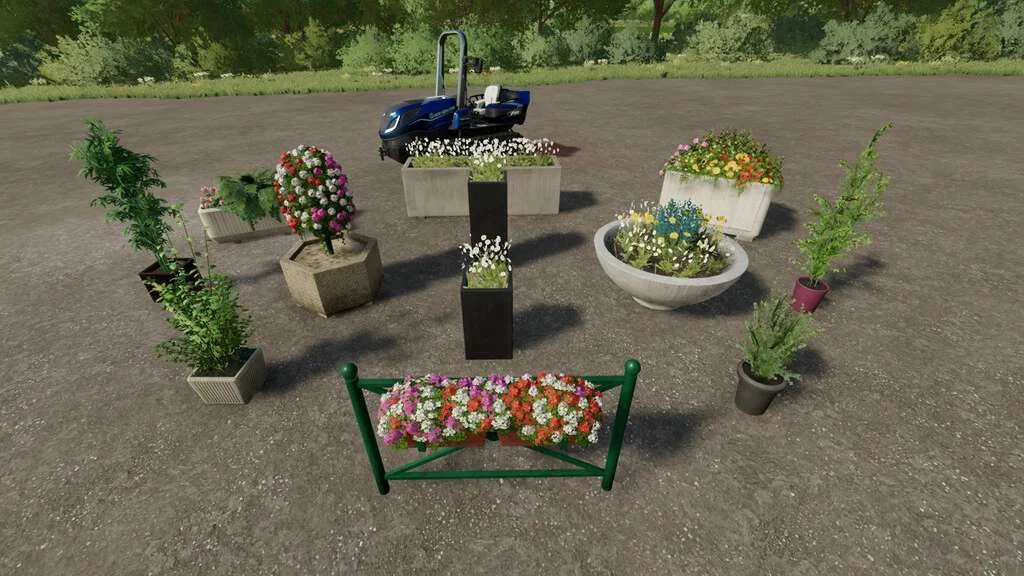 Flower Pots Pack v1.0 FS22 FS22 Mod Free Download