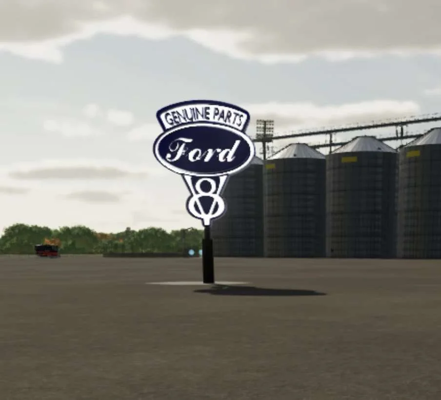 FORD V8 SIGN (FS19 Remake) v1.0 FS22 FS22 Mod Free Download