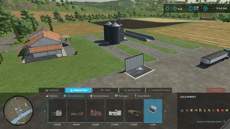 Gold Market buying station V1.0.1 FS22 FS22 Mod Free Download