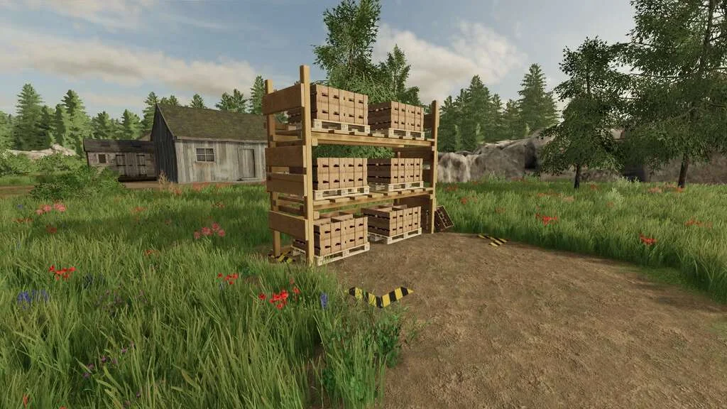 Honey Pallet Rack v1.0 FS22 FS22 Mod Free Download