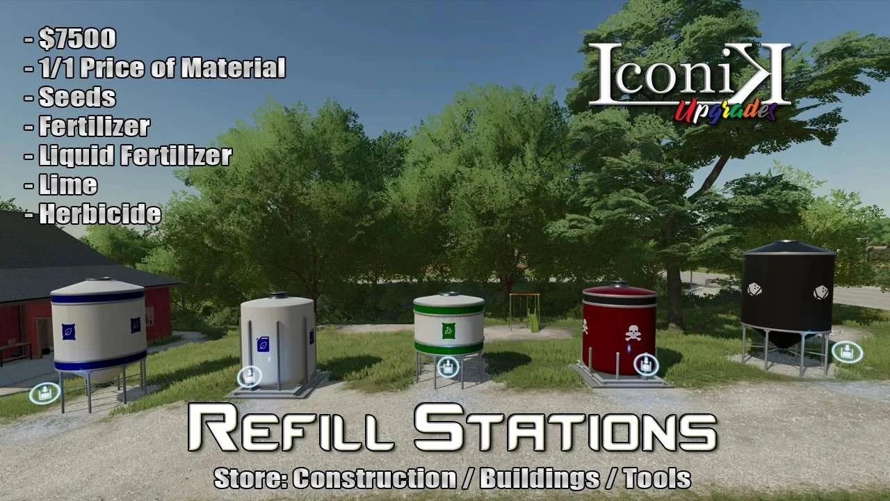 Iconik Refill Stations v1.0 FS22 FS22 Mod Free Download