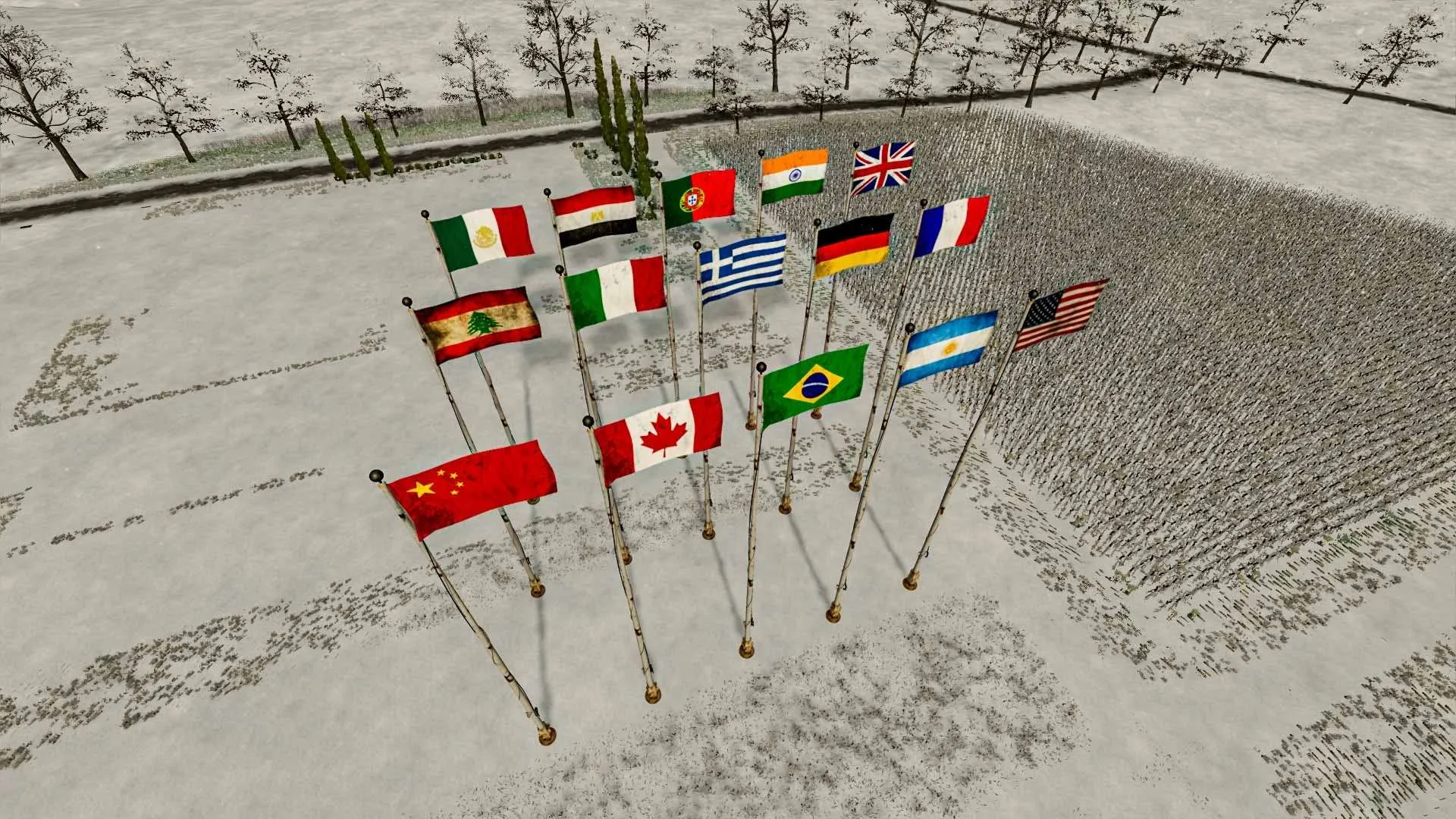 International Flags Pack V1.0 FS22 FS22 Mod Free Download