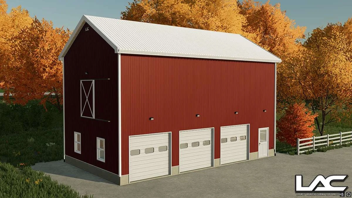 LAC 42×24 Garage v1.0 FS22 FS22 Mod Free Download