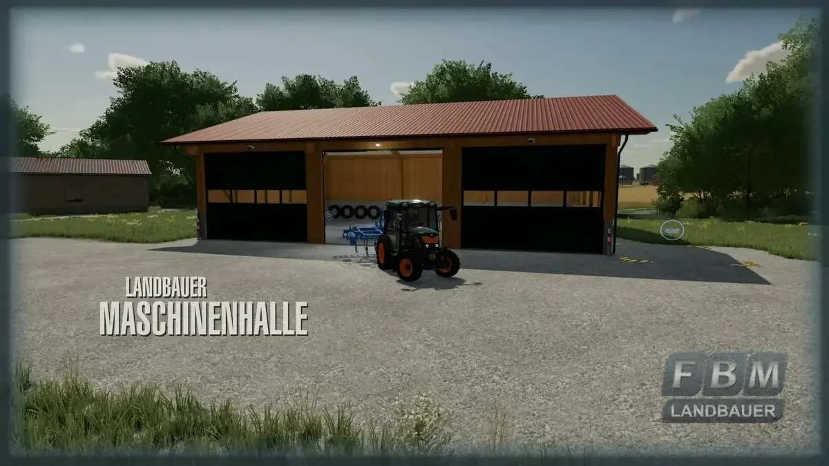Landbauer Machinen Hall v1.0.1 FS22 FS22 Mod Free Download