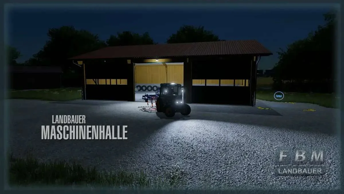 Landbauer Machinen Hall v1.0 FS22 FS22 Mod Free Download