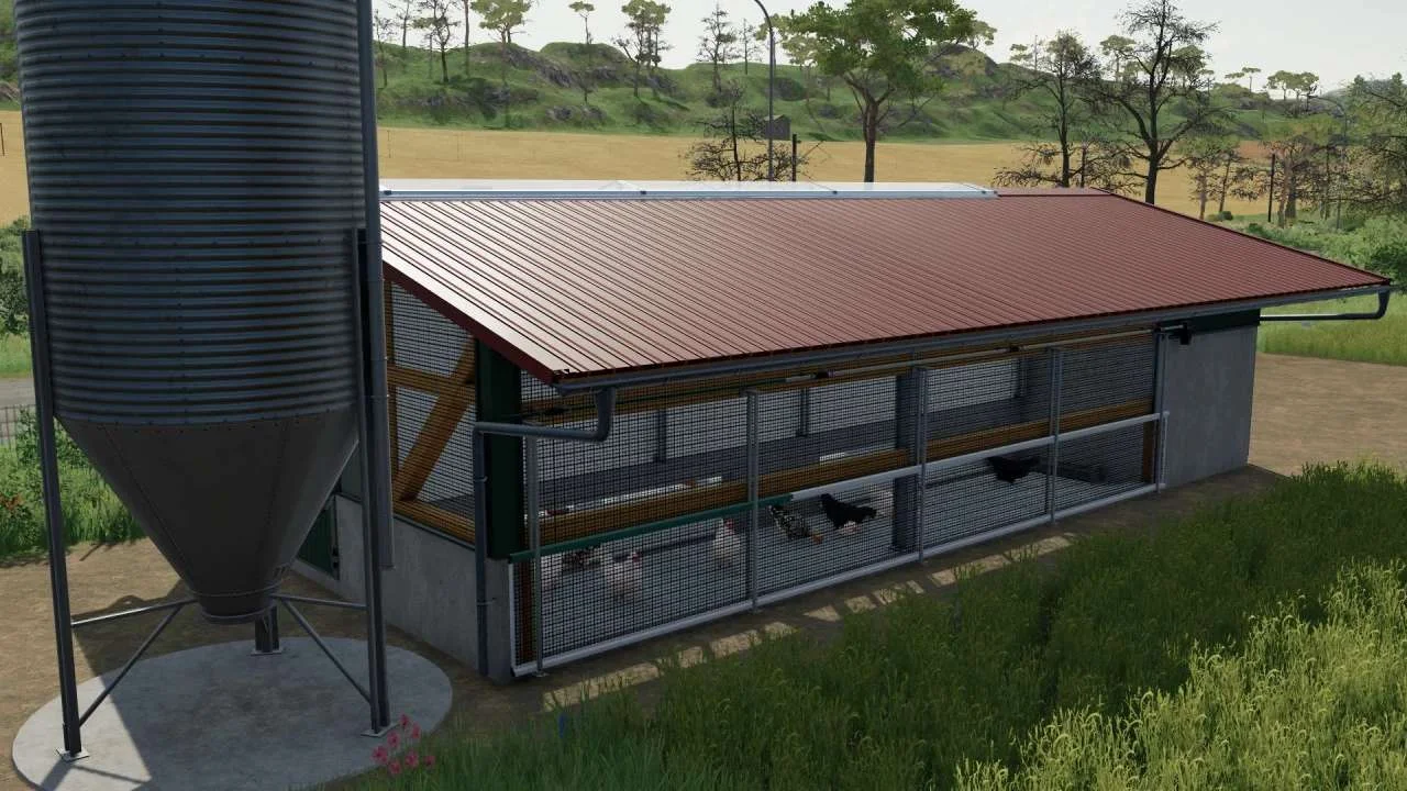 Large chicken coop without enclosure v1.0 FS22 FS22 Mod Free Download