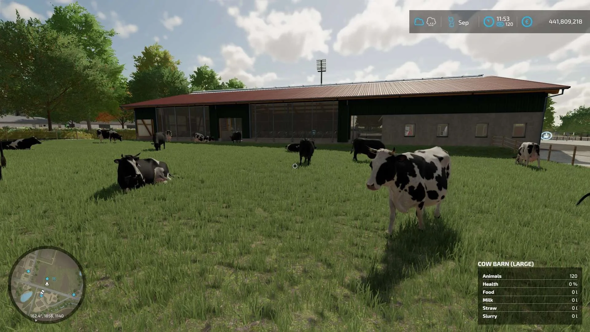 Large cowshed with bale acceptance and 500 animals v1.2 FS22 FS22 Mod Free Download