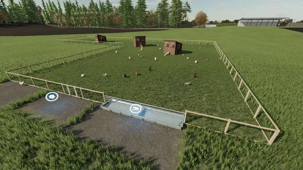 Large Placeable Chicken Pen v1.0 FS22 FS22 Mod Free Download