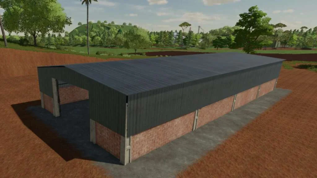 Medium Metal Shed BR v1.0 FS22 FS22 Mod Free Download