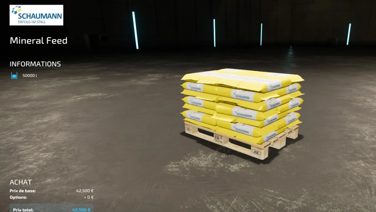 Mineral supplement pallet 50.000L V1.0 FS22 FS22 Mod Free Download