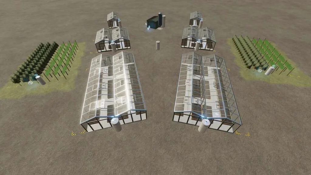 Multi Crop Greenhouses Pack v1.0 FS22 FS22 Mod Free Download