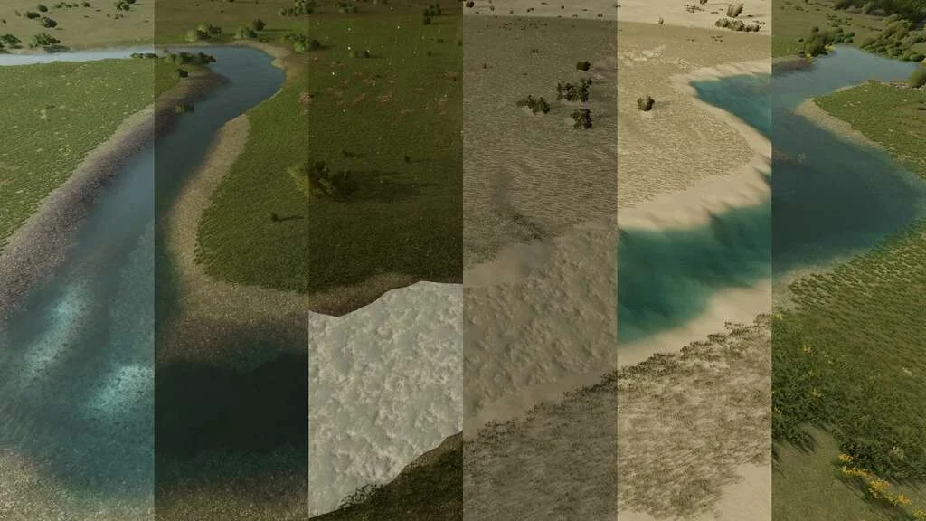 Natural Water Rivers And Ponds Pack v1.1 FS22 FS22 Mod Free Download