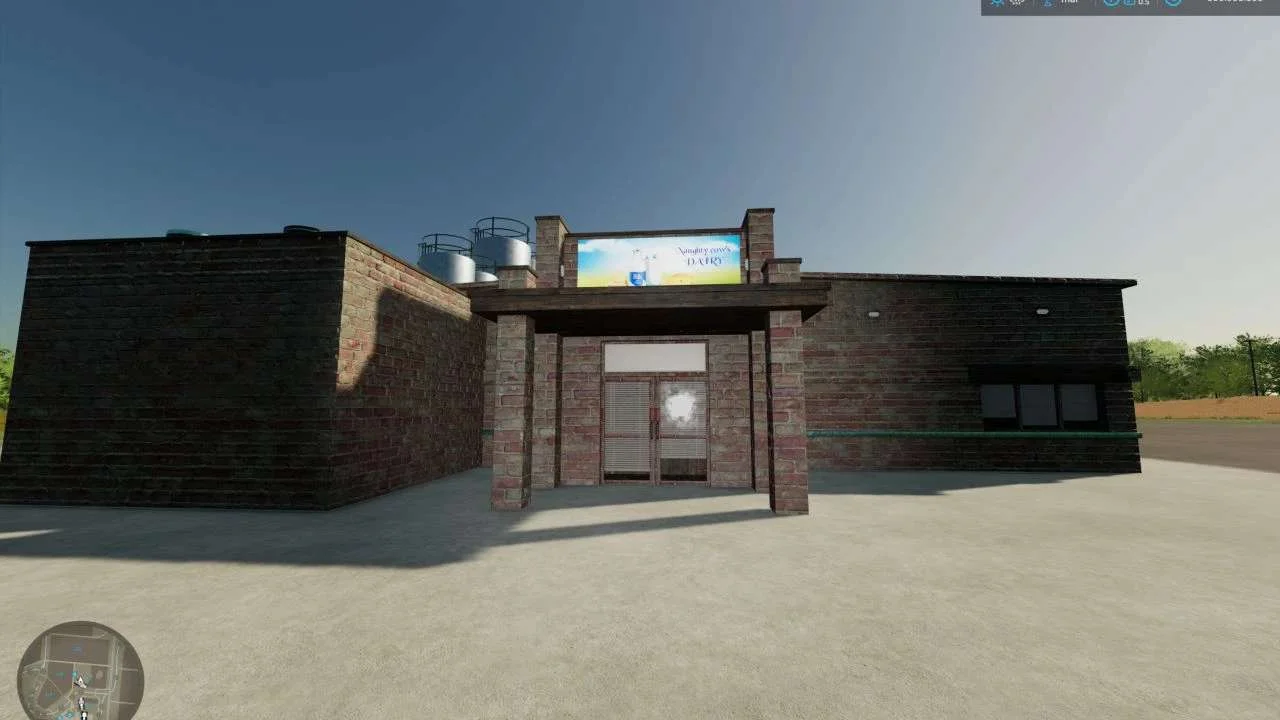 Naughty Cow’s Dairy Factory with empty pallets v1.0 FS22 FS22 Mod Free Download