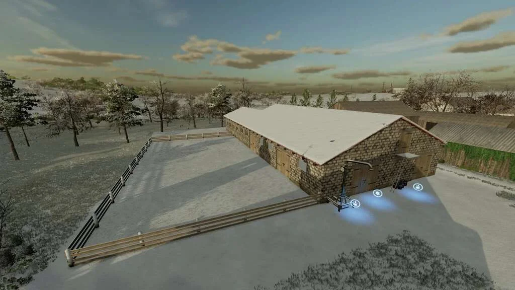 Old Cowshed With Garage v1.0 FS22 FS22 Mod Free Download