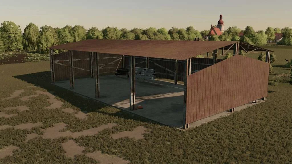 Old Rusty Shed 25x13m v1.0 FS22