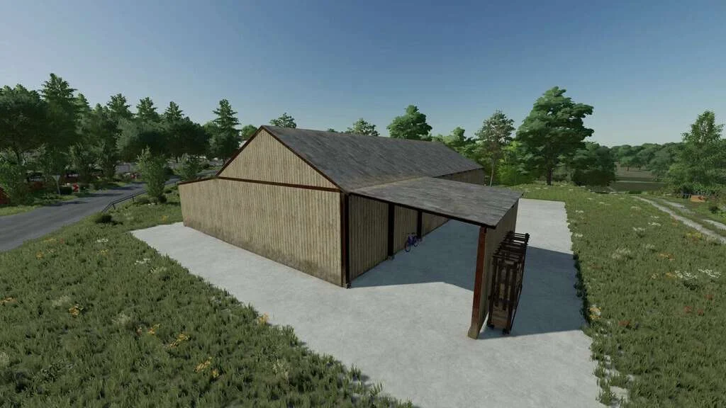 Old Wooden Barn v1.1 FS22 FS22 Mod Free Download