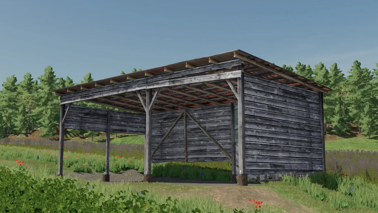 Old wooden shed V1.0 FS22 FS22 Mod Free Download