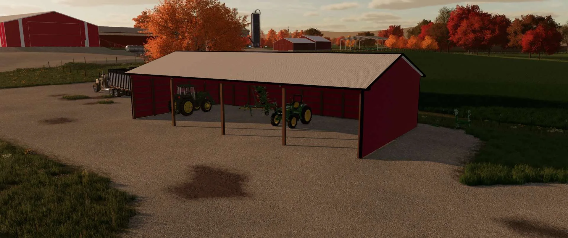Open Sided Machine Shed v1.0 FS22