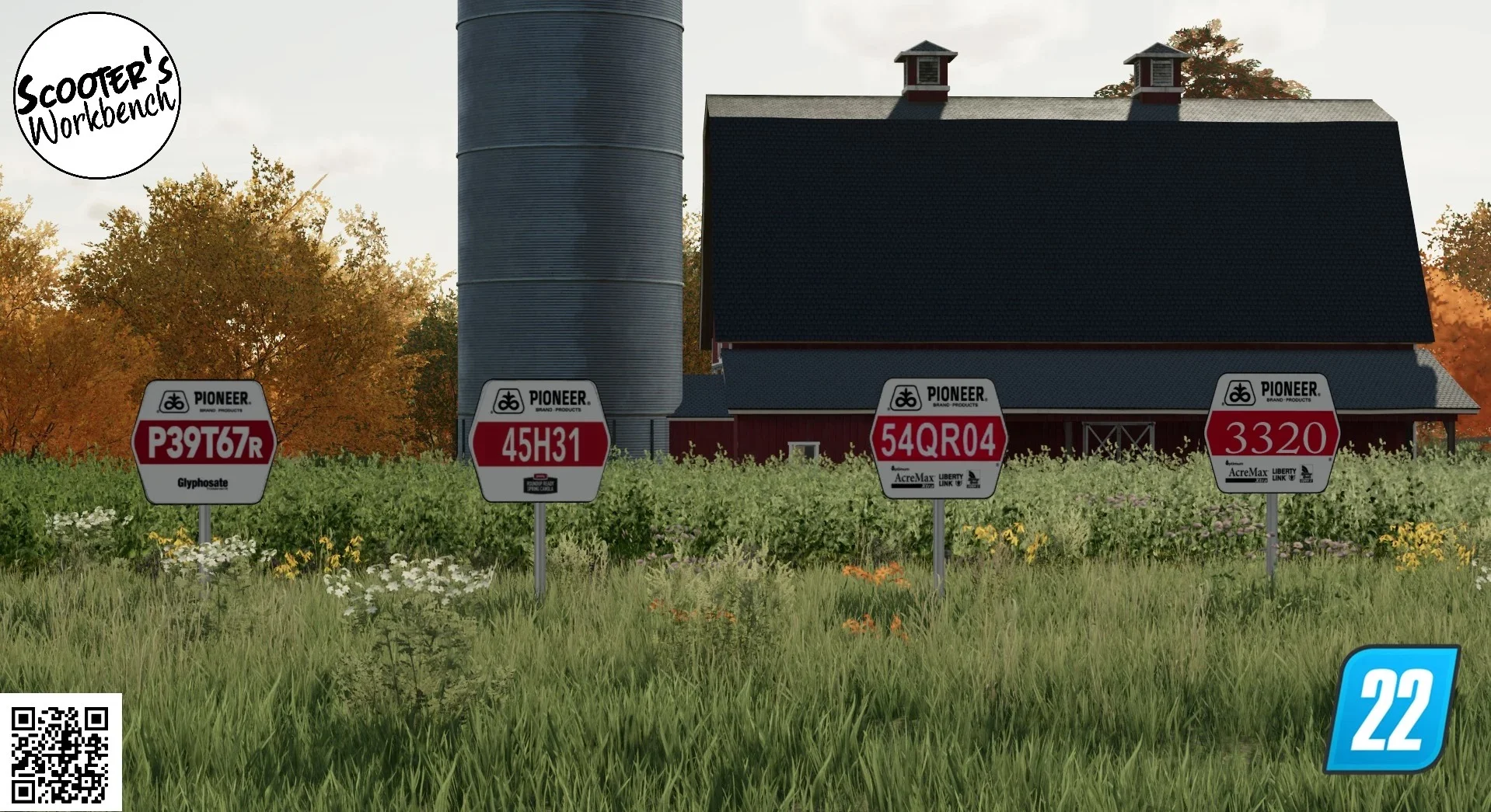 Pioneer Crop Field Signs v1.0 FS22 FS22 Mod Free Download