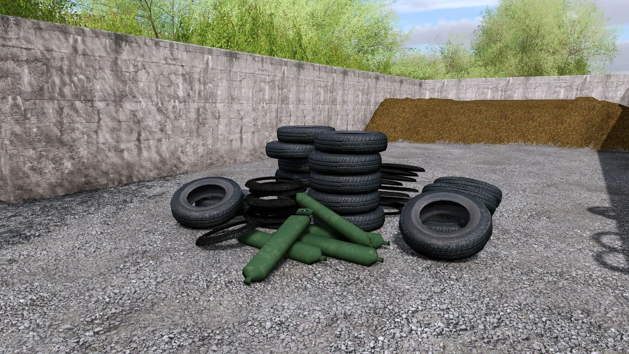 Placeable bunker silos tires V1.0 FS22 FS22 Mod Free Download