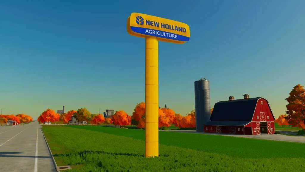 Placeable New Holland Dealer Signboard v1.0 FS22