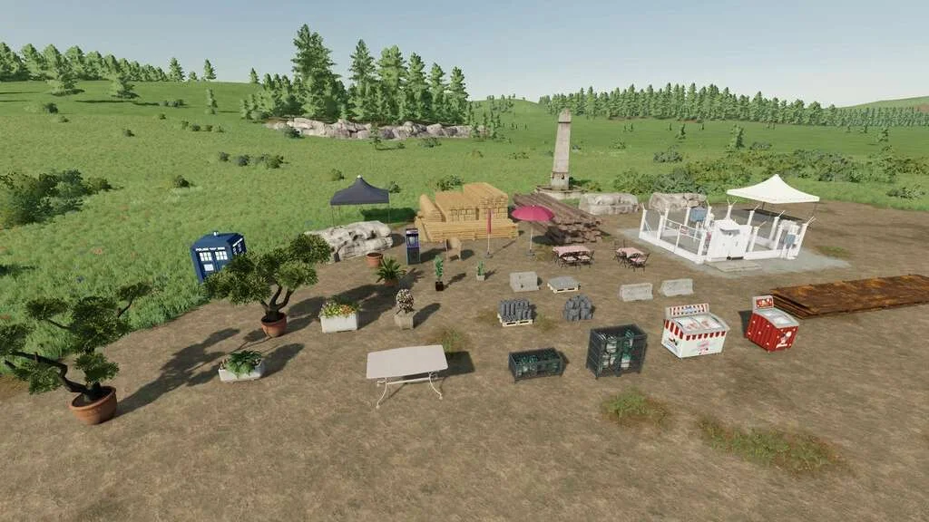 Placeable Objects Pack v1.0 FS22 FS22 Mod Free Download