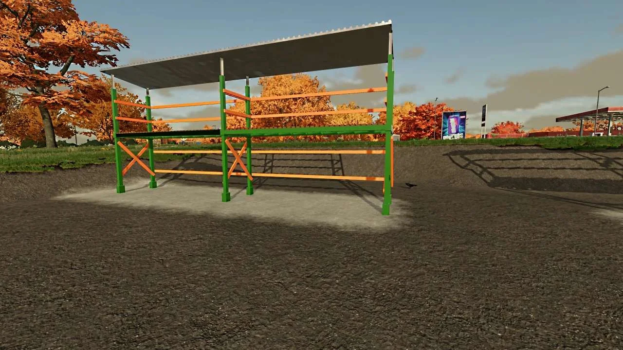 Placeable Outdoor Storage Shelf v1.0 FS22 FS22 Mod Free Download