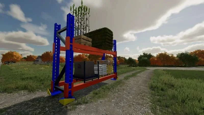 Placeable pallet rack v1.3 FS22 FS22 Mod Free Download