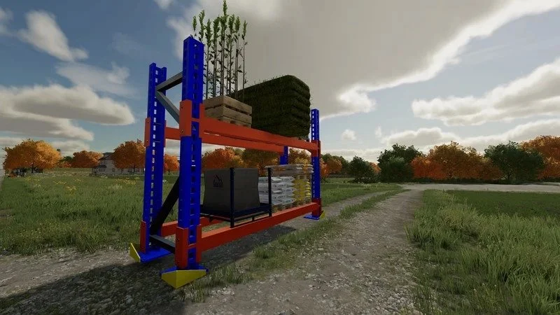 Placeable palletshelf v1.0 FS22 FS22 Mod Free Download
