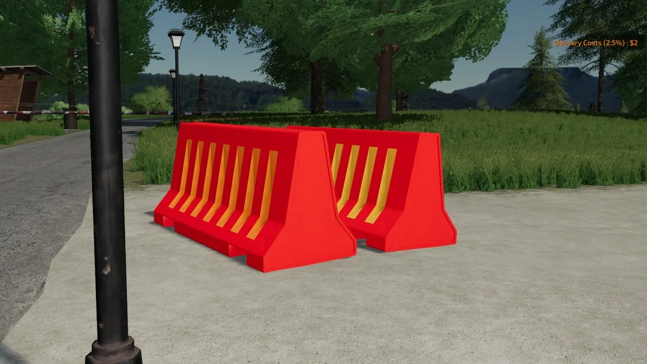 Plastic road barriers V1.0 FS22 FS22 Mod Free Download