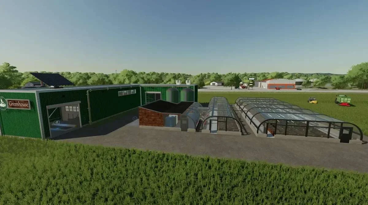Power plant and Greenhouse v1.1 FS22 FS22 Mod Free Download