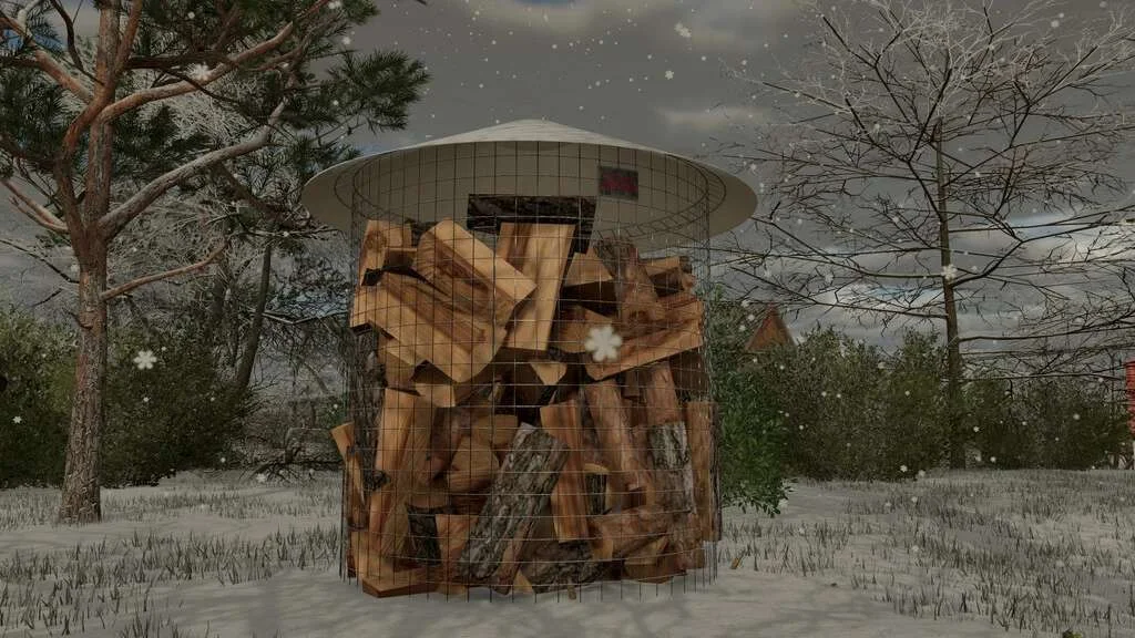 Round Firewood Storage v1.0 FS22 FS22 Mod Free Download