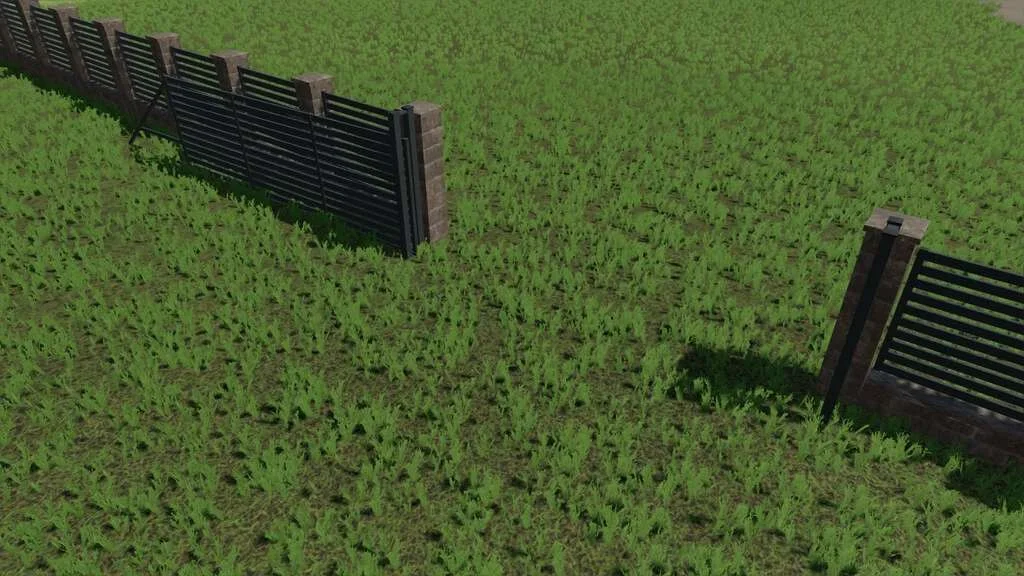 Rustic Brick And Metal Fence v1.0 FS22 FS22 Mod Free Download