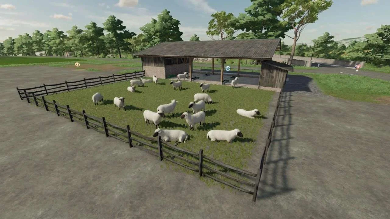Sheep Barn Old School v1.0 FS22 FS22 Mod Free Download