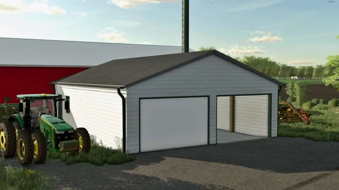 Small White Garage v1.0 FS22 FS22 Mod Free Download