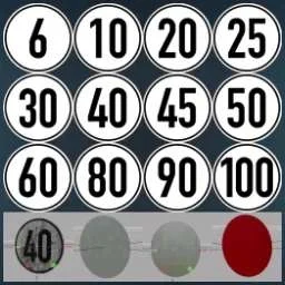 Speed Sign Decals prefab v1.0 FS22 FS22 Mod Free Download