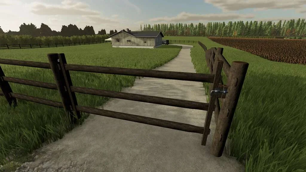 Split Rail Wooden Fence And Gates v1.0 FS22 FS22 Mod Free Download