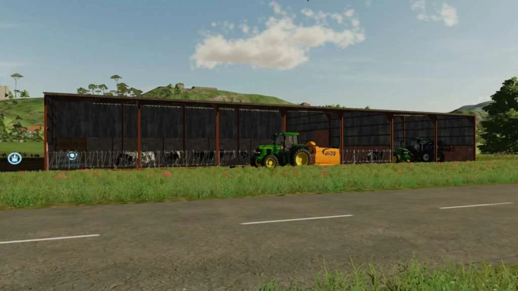 Stabulation A Vaches A Viande Avec Hangar De Stockage v1.0 FS22