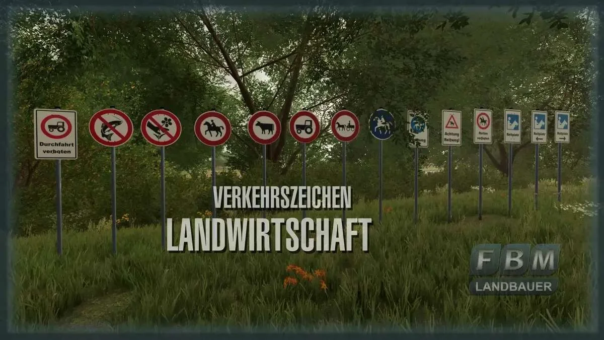 Traffic sign agriculture v1.0 FS22 FS22 Mod Free Download